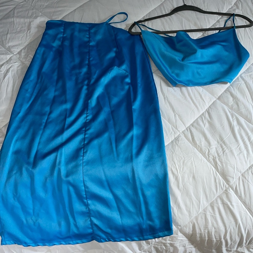 2 piece satin set